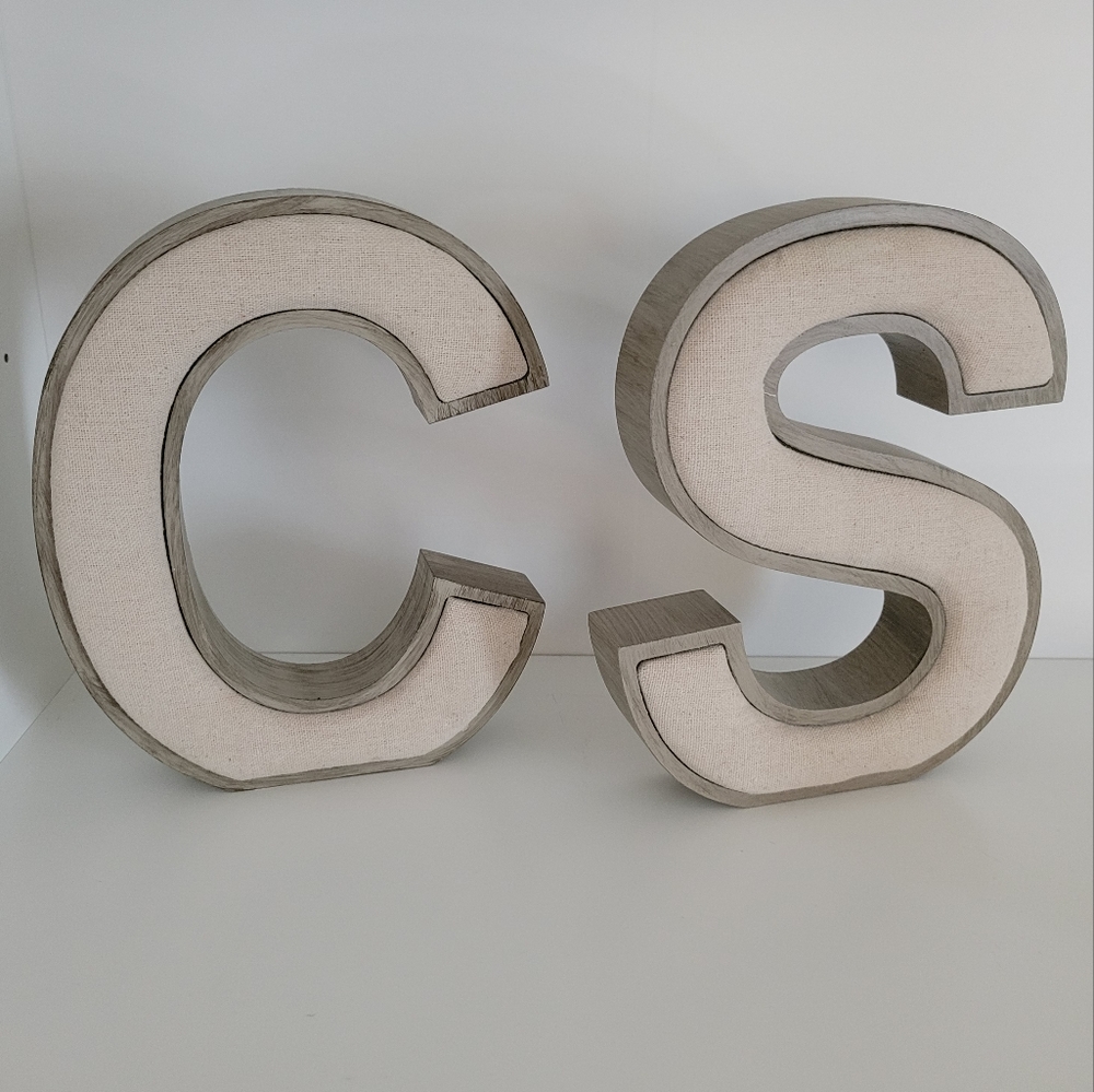 Farmhouse decorative letters C and S